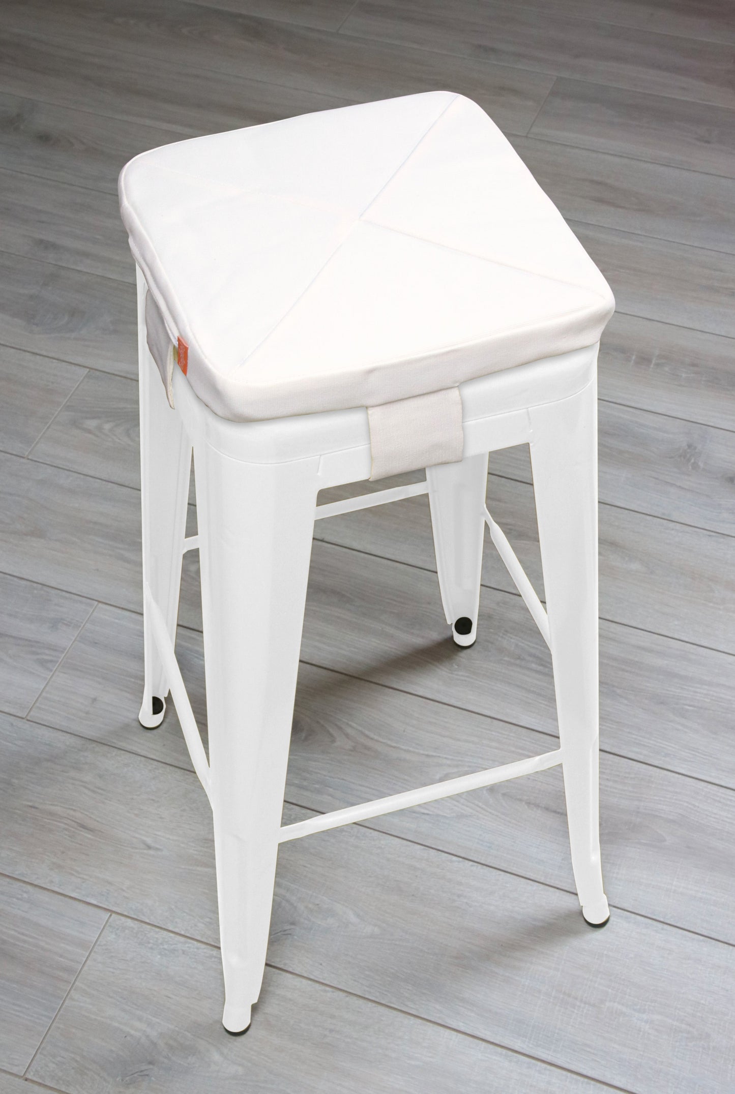 Tolix Bar Stool Cushion; Eggshell