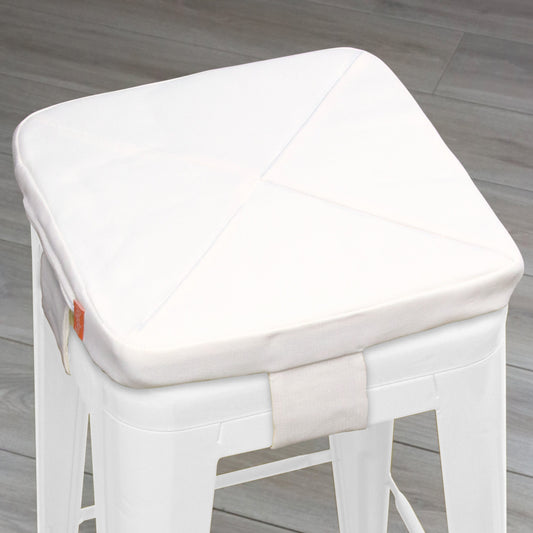 Tolix Bar Stool Cushion; Eggshell