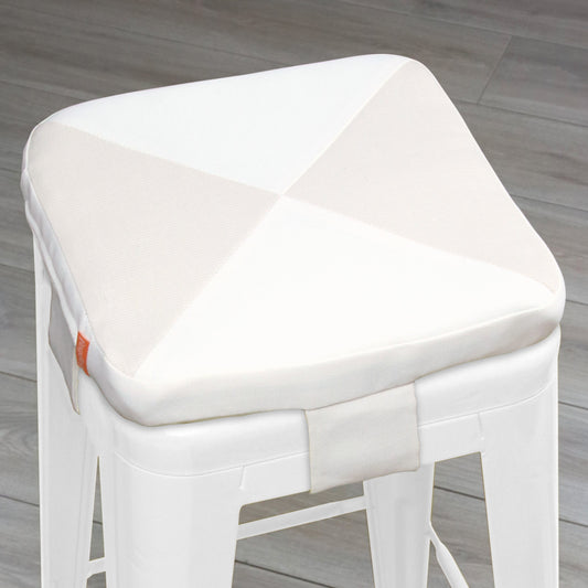 Tolix Bar Stool Cushion; Eggshell + Oatmeal