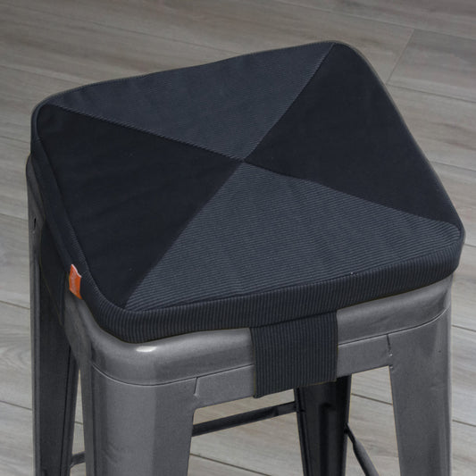 Tolix Bar Stool Cushion; Charcoal + Iron