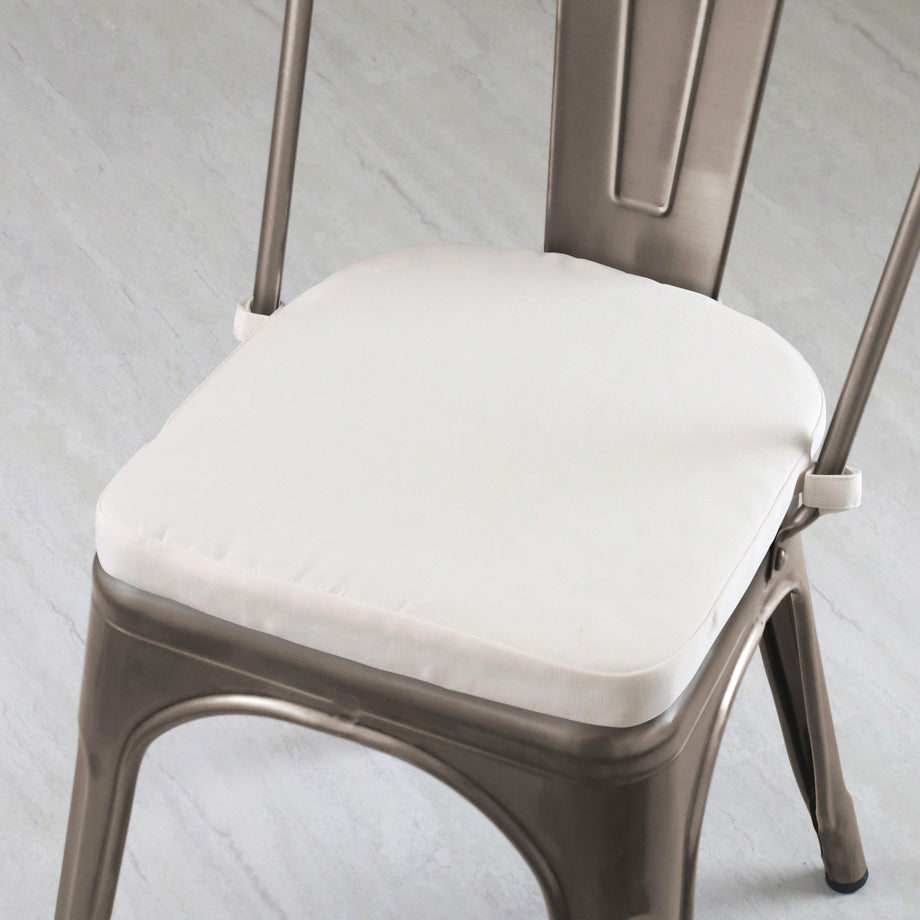15-pack Tolix Bistro Chair Reversible Cushion; Eggshell White + Oatmea –  Fogdog Cushions