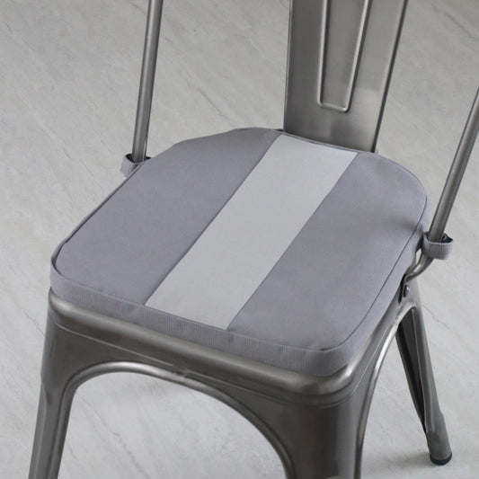 Tolix Bistro Chair Reversible Cushion; Storm + Cement Stripe